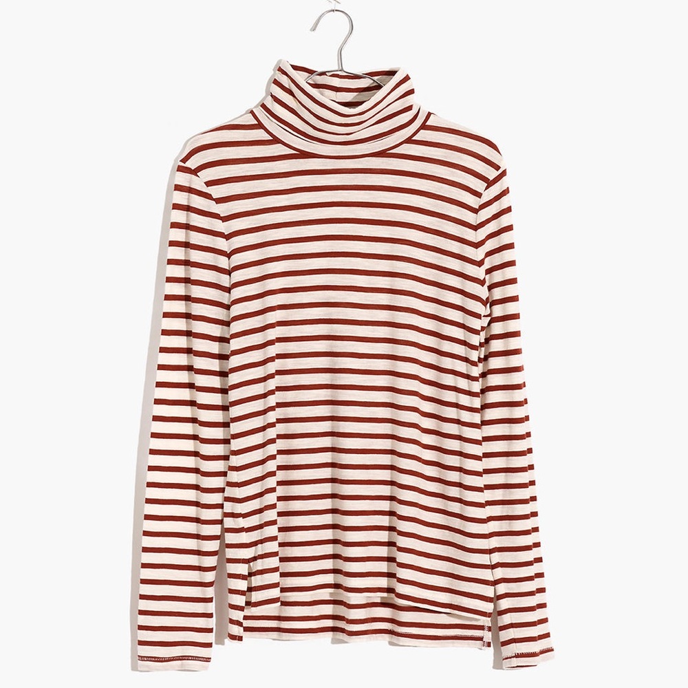 Madewell whisper cotton turtleneck in baker